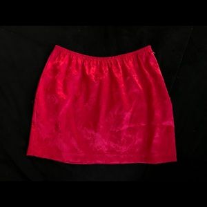 Frederick’s of Hollywood red oriental silk skirt S